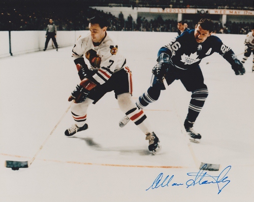 Allan Stanley Autographed Toronto Maple Leafs 8x10 Photo - Hall of Famer
