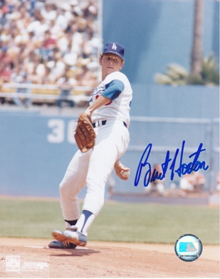 Burt Hooten Autographed Los Angeles Dodgers 8x10 Photo

