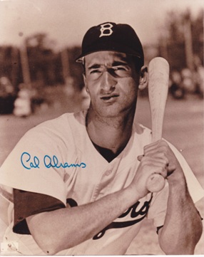 Cal Abrams Autographed Brooklyn Dodgers 8x10 Photo - Deceased in 1997
