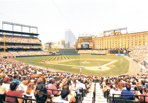 Camden Yards (Baltimore Orioles)
We offer three ways to display this image on your wall:
1. A 10x13 black wall plaque for $20, 
2. A 11x14 frame with double matting for $40.
3. A 16x20 custom frame with a gold nameplate, a teammedallion, and double matting for $100.   
Keywords: Camden Yards Baltimore Orioles