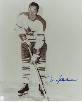 Frank Mahovich Autographed Toronto Maple Leafs 8x10 Photo - Hall of Famer
