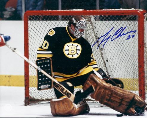 Gerry Cheevers Autographed Boston Bruins 8x10 Photo
