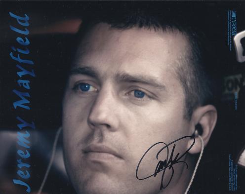 Jeremy Mayfield Autographed Racing 8x10 Photo
