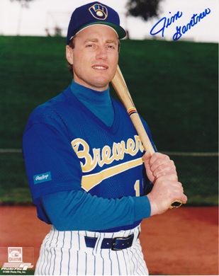 Jim Gantner Autographed Milwaukee Brewers 8x10 Photo
