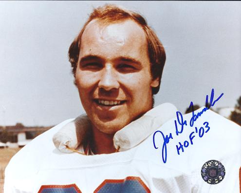 Joe DeLamuillure Autographed Houston Oilers 8x10 Photo ~ Hall of Famer
