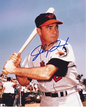 Johnny Temple Autographed Baltimore Orioles 8x10 Photo - Deceased
