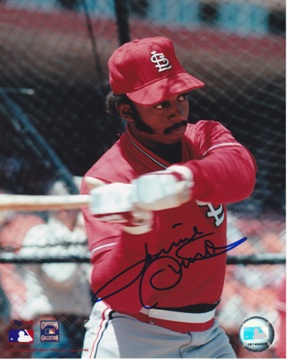 Lonnie Smith Autographed St Louis Cardinals 8x10 Photo

