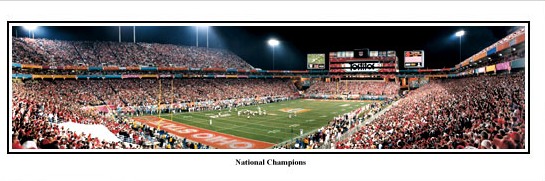 Ohio State Buckeyes - 2002 National Champions 13.5 x 39 inch Panoramic Print
