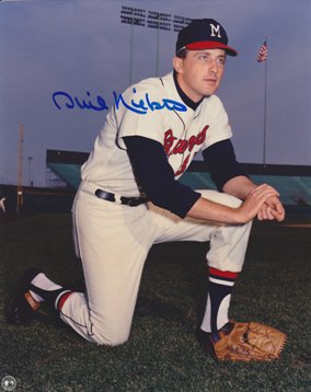 Phil Niekro Autographed Milwaukee Braves 8x10 Photo
