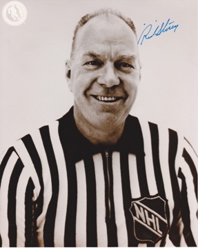 Red Storey Autographed Referee 8x10 Photo - Hall of Famer
