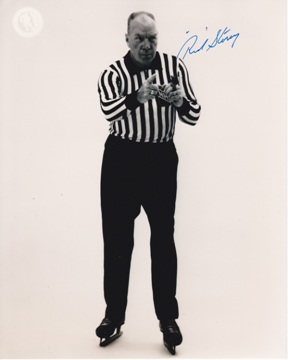 Red Storey Autographed Referee 8x10 Photo - Hall of Famer
