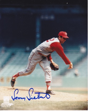 Sonny Siebert Autographed Cincinnati Reds 8x10 Photo
