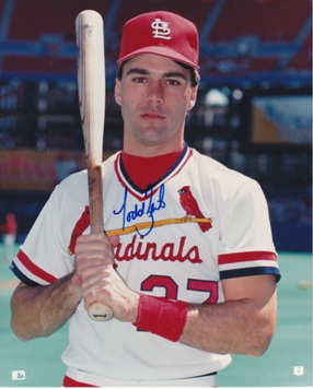 Todd Zeile Autographed St Louis Cardinals 8x10 Photo
