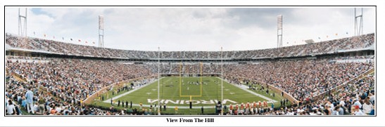 Virginia Cavaliers - View From the Hill - Charlottesville, VA 13.5 x 39 inch Panoramic Print
