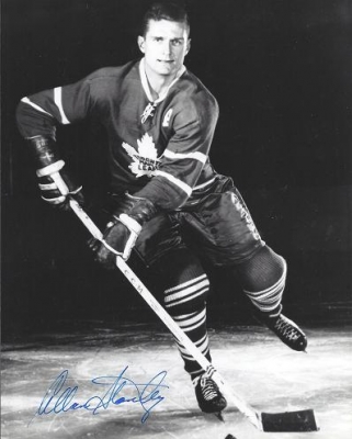Allan Stanley Autographed Toronto Maple Leafs 8x10 Photo - Hall of Famer
