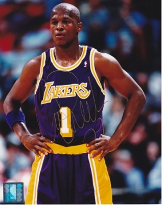 Anthony Peeler Autographed Los Angeles Lakers 8x10 Photo
