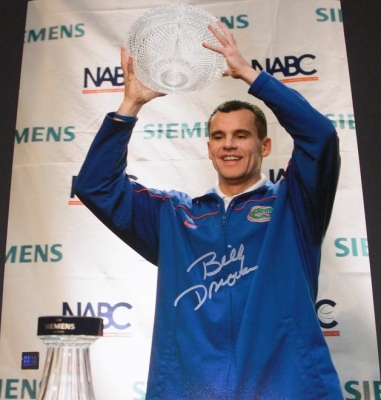 Billy Donovan Autographed Florida Gators Basketball 16x20 National Championship "Trophy" Photo
2005-2007 Florida Gators Back to Back National Championship coach has personally hand signed this 16x20 photo with a Silver sharpie pen.  This item comes with a The REAL DEAL Memorabilia Certificate of Authenticity (COA), and matching authenticity Holograms on the item and the Certificate.  Get THE REAL DEAL!

Keywords: BD16x20Trophy