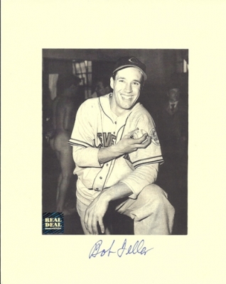 Bob Feller Autographed Cleveland Indians 8x10 Photo with nudity

