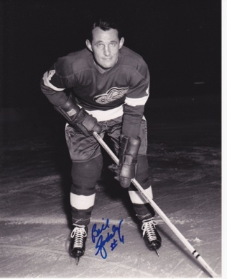 Bill Gadsby Autographed Detroit Red Wings 8x10 Photo - Hall of Famer
