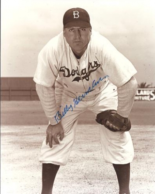 Billy Herman Autographed Brooklyn Dodgers 8x10 Photo  ~ Deceased Hall of Famer
