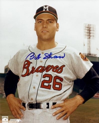 Bob Shaw Autographed Milwaukee Braves 8x10 Photo
