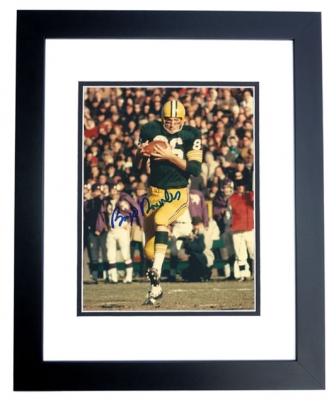 Bowd Dowler Autographed Green Bay Packers 8x10 Photo BLACK CUSTOM FRAME 
