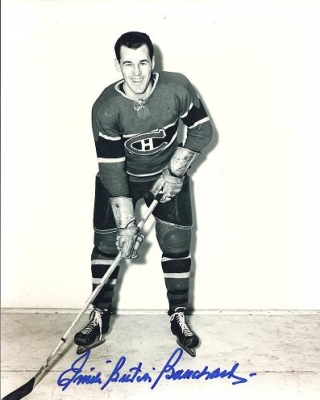 Butch Bouchard Autographed Montreal Canadians 8x10 Photo 
