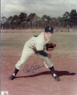 Carl Erskine Autographed Brooklyn Dodgers 8x10 Photo
