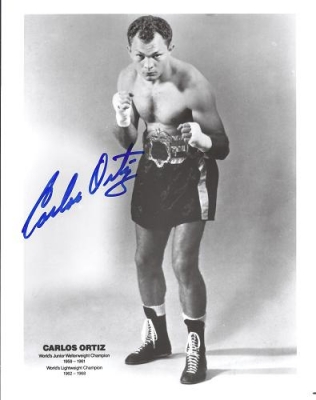 Carlos Ortiz Autographed Boxing 8x10 Photo
