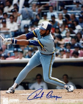 Cecil Cooper Autographed Milwaukee Brewers 8x10 Photo
