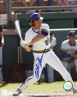 Charlie Moore Autographed Milwaukee Brewers 8x10 Photo
