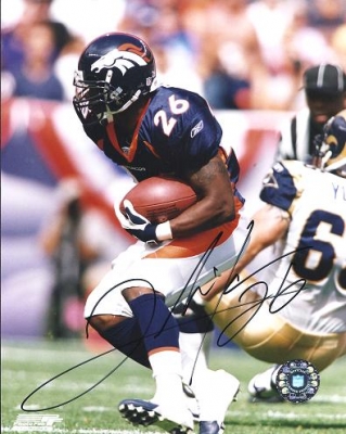 Clinton Portis Autographed Denver Broncos 8x10 Photo 
