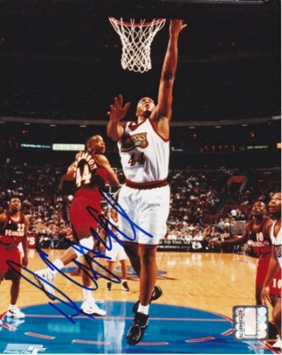 Derrick Coleman Autographed Philadelphia 76ers 8x10 Photo
