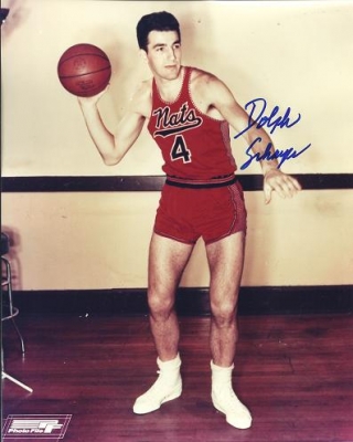 Dolph Schayes Autographed Syracuse Nationals 8x10 Photo ~ Hall of Famer
