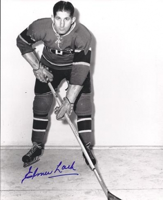Elmer Lach Autographed Montreal Canadians 8x10 Photo ~ Hall of Famer
