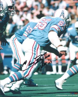 Elvin Bethea Autographed Houston Oilers 8x10 Photo ~ Hall of Famer

