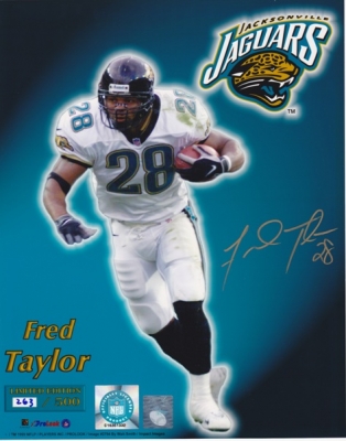 Fred Taylor Autographed Jacksonville Jaguars Limited 8x10 Photo - Signed in Gold
