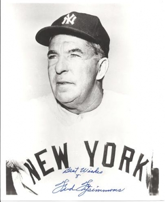 Fred Fitzsimmons Autographed New York Yankees 8x10 Photo (Deceased)
