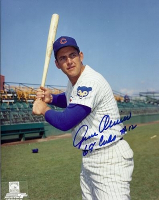 Gene Oliver Autographed Chicago Cubs 8x10 Photo with "69 CUBS" Inscription
