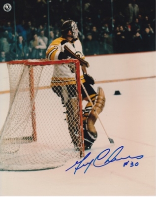 Gerry Cheevers Autographed Boston Bruins 8x10 Photo

