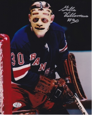 Gilles Villemure Autographed New York Rangers 8x10 Photo
