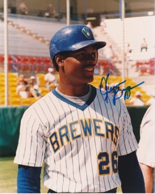 Glenn Braggs Autographed Milwaukee Brewers 8x10 Photo
