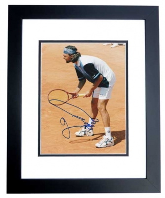 Gorian Isiachvich Autographed Tennis 8x10 Photo BLACK CUSTOM FRAME

