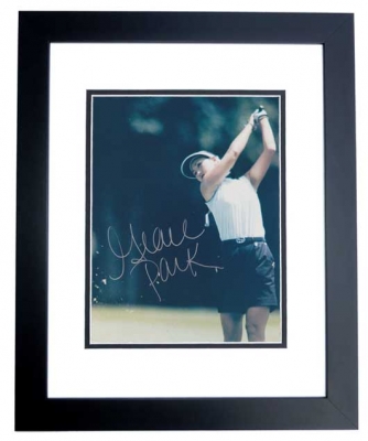 Grace Park Autographed Golf 8x10 Photo BLACK CUSTOM FRAME
