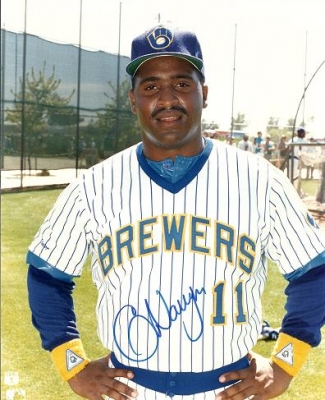 Greg Vaughn Autographed Milwaukee Brewers 8x10 Photo
