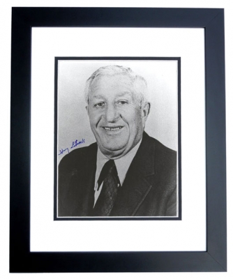Harry Litwack Autographed Temple Coach 8x10 Photo BLACK CUSTOM FRAME - Hall of Famer
