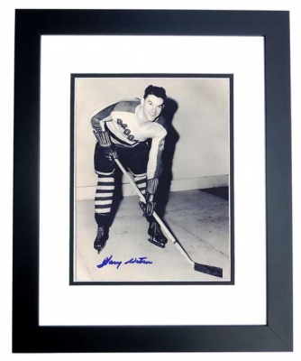Harry Watson Autographed 8x10 Photo BLACK CUSTOM FRAME - Hall of Famer
