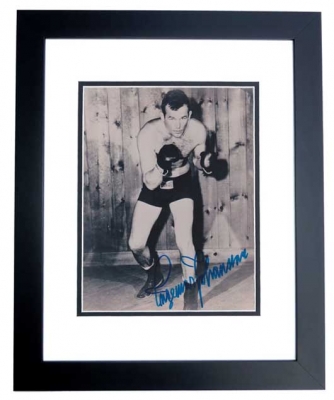 Ingemar Johanssen Autographed Boxing 8x10 Photo BLACK CUSTOM FRAME
