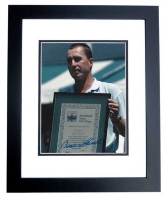 Ivan Lendl Autographed Tennis 8x10 Photo BLACK CUSTOM FRAME
