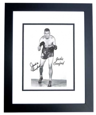 Jackie Cranford Autographed Boxing 8x10 Photo BLACK CUSTOM FRAME
